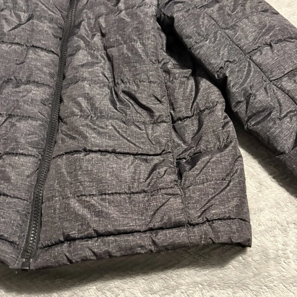 Gerry boys S 7-8 coat gray/black Quilted Winter Jacket zip high neck soft shell
